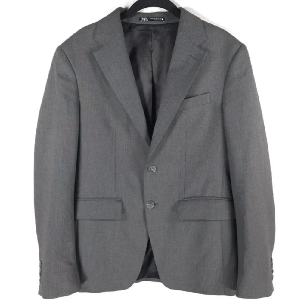 ZARA 2 Button Blazer‎ Double Vent MADE IN TUNISIA 🇹🇳 3467/620/801 Size 36